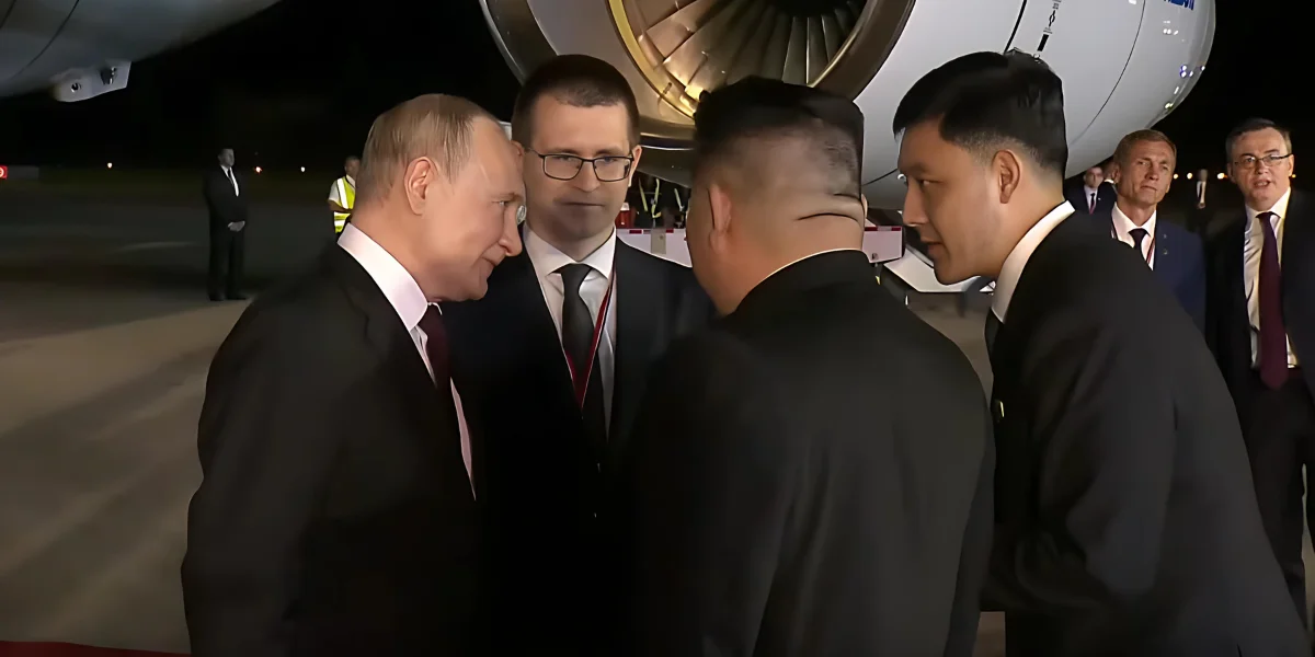 Vladimir Putin and Kim Jong Un - Video Screenshot