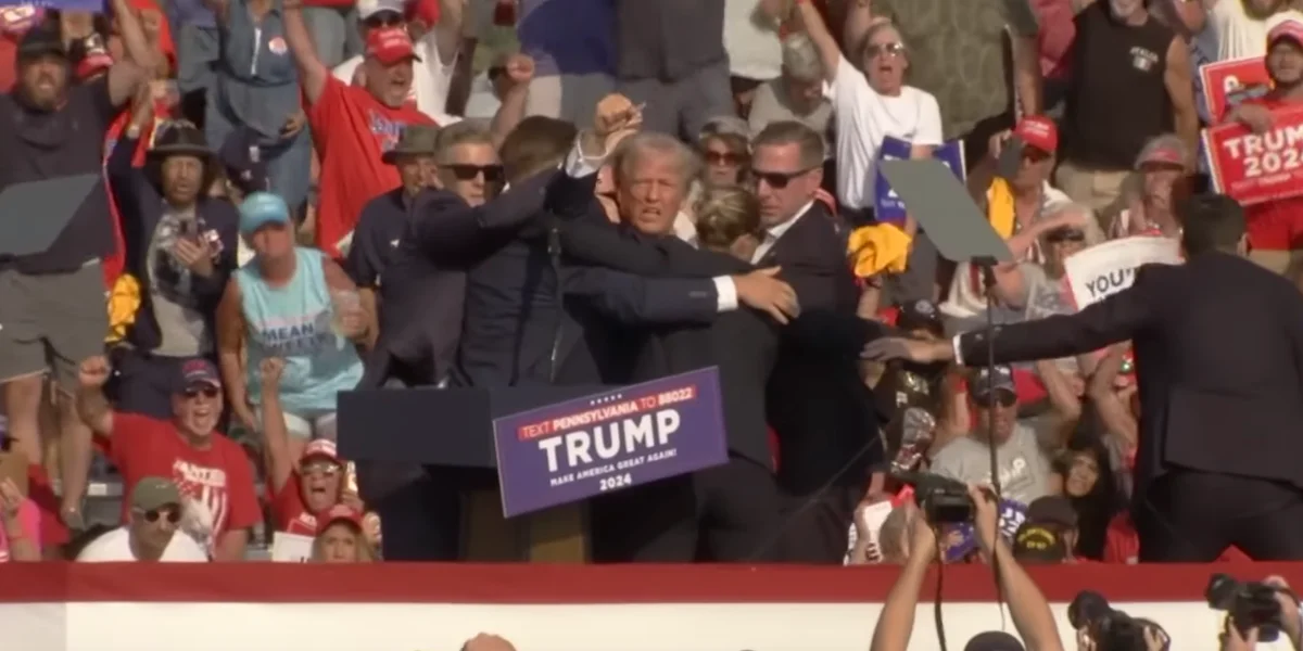 Trump rally shooting in Pennsylvania - Video Screenshot