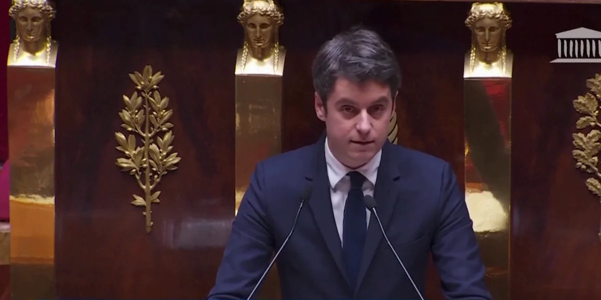 France's prime minister Gabriel Attal - Video Screenshot