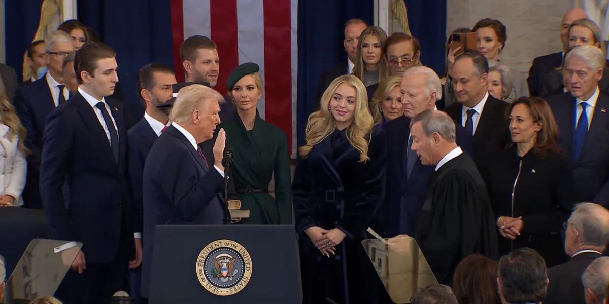 Trump sworn in as 47th president / Video Screenshot