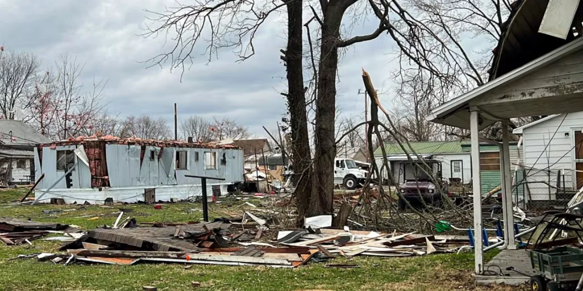 Destruction from a severe storm / Video Screenshot