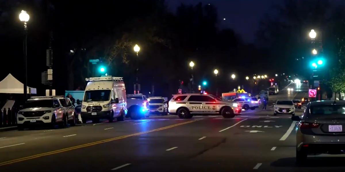 Police on the scene of the confrontation / Video Screenshot