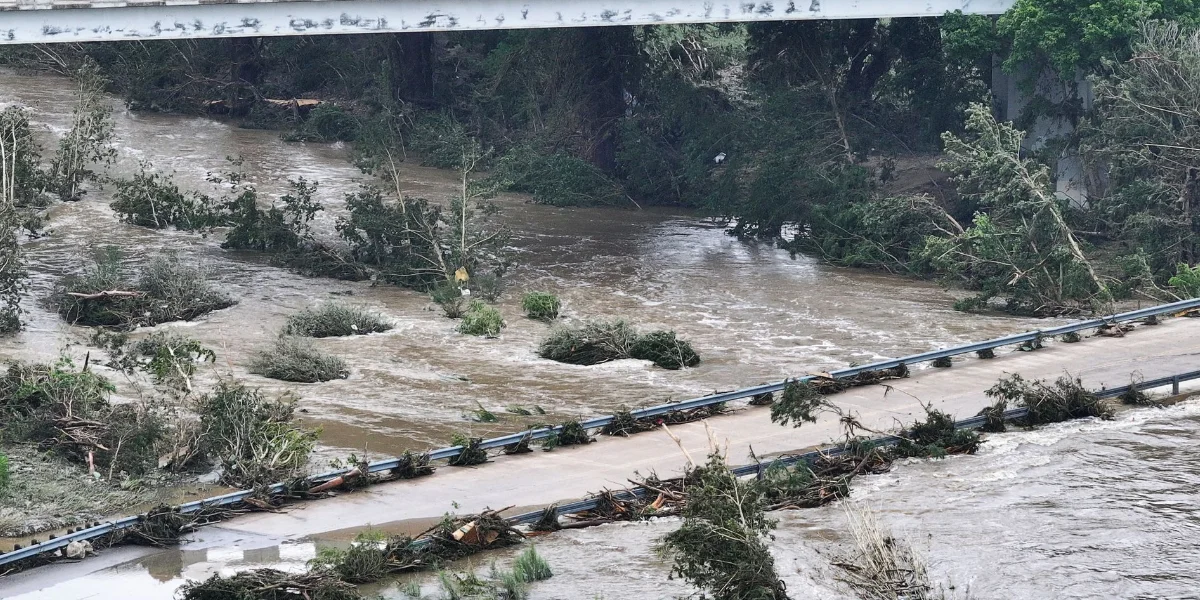 Guadalupe River, after flooding / Video Screenshot