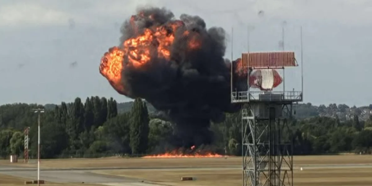 A huge fireball near the airport / Video Screenshot