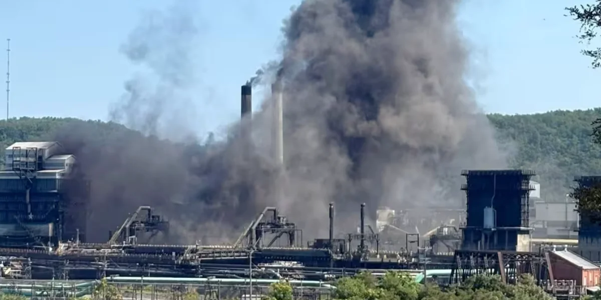 Explosion at Pennsylvania steel coking / Video Screenshot